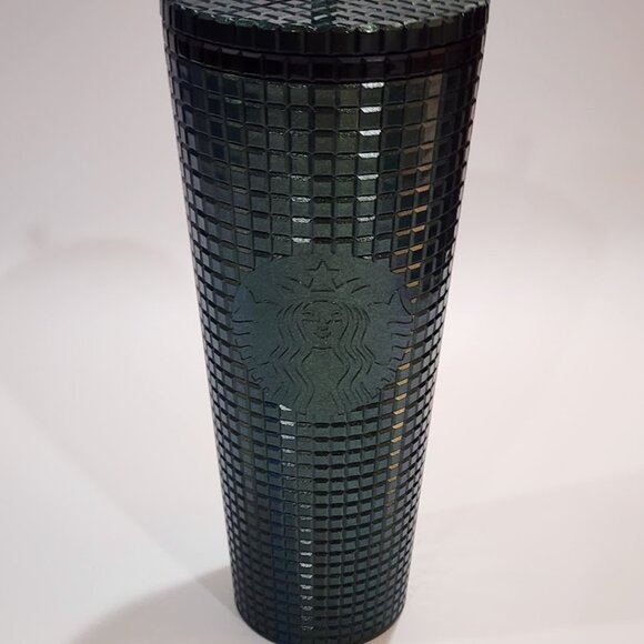 Starbucks Holiday 2021 Tumbler Venti Green Glitter Grid, Limited Edition | 24 Oz - Picture 10 of 14